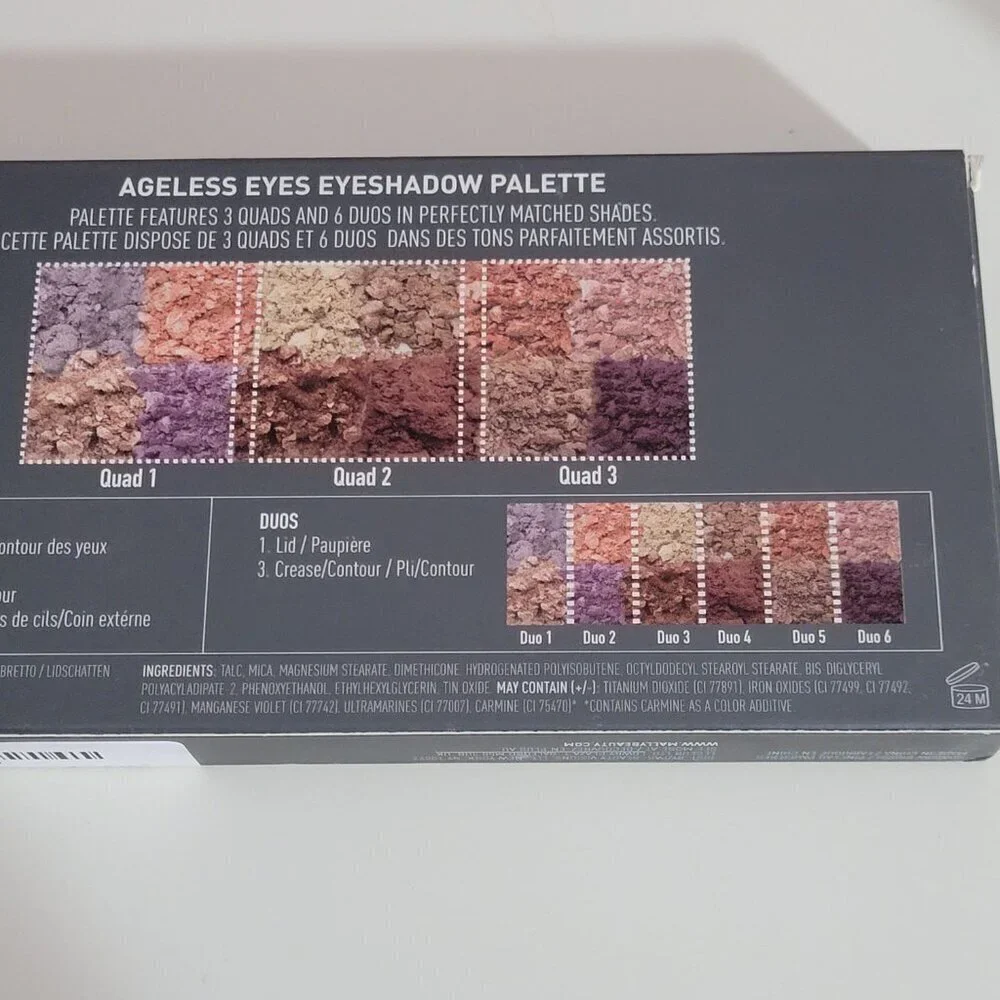 Mally Ageless Eyes Eyeshadow Palette New in Box 12 Colors